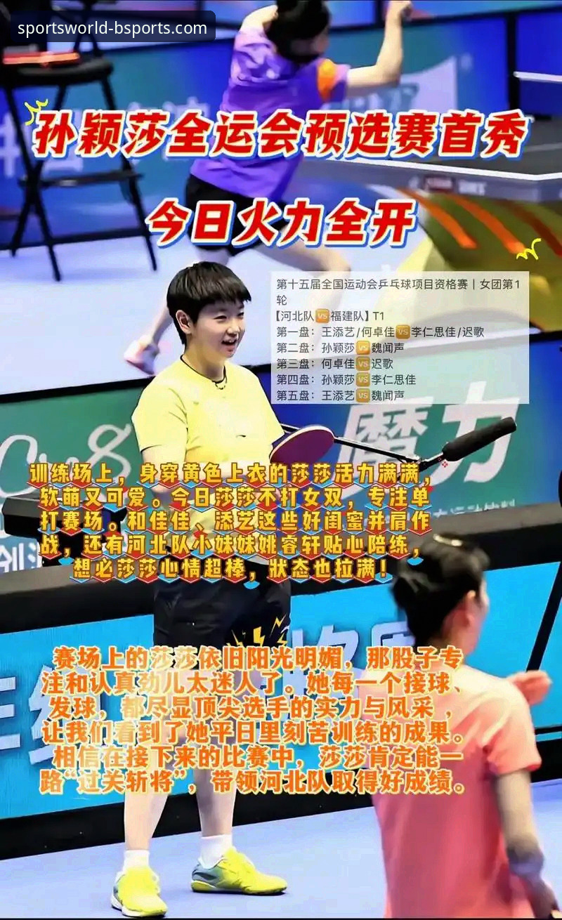 从孙颖莎首轮起伏，看b体育赛事直播评测如何助力深度观赛